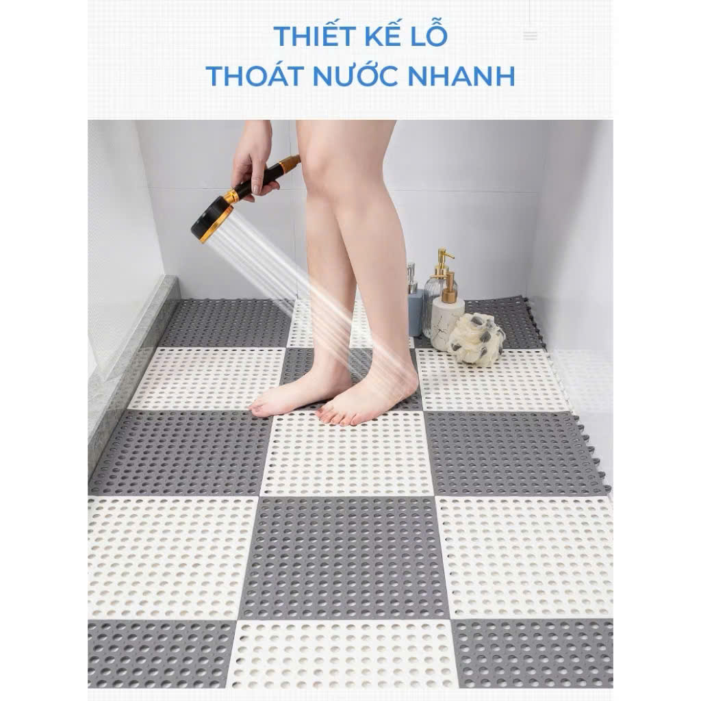 Thảm nhà tắm chống trơn trượt kích thước 30x30cm
