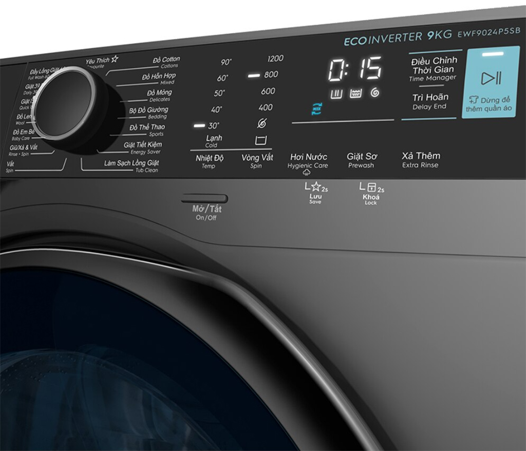 Máy giặt Electrolux Inverter 9 kg EWF9024P5SB - Hàng chính hãng