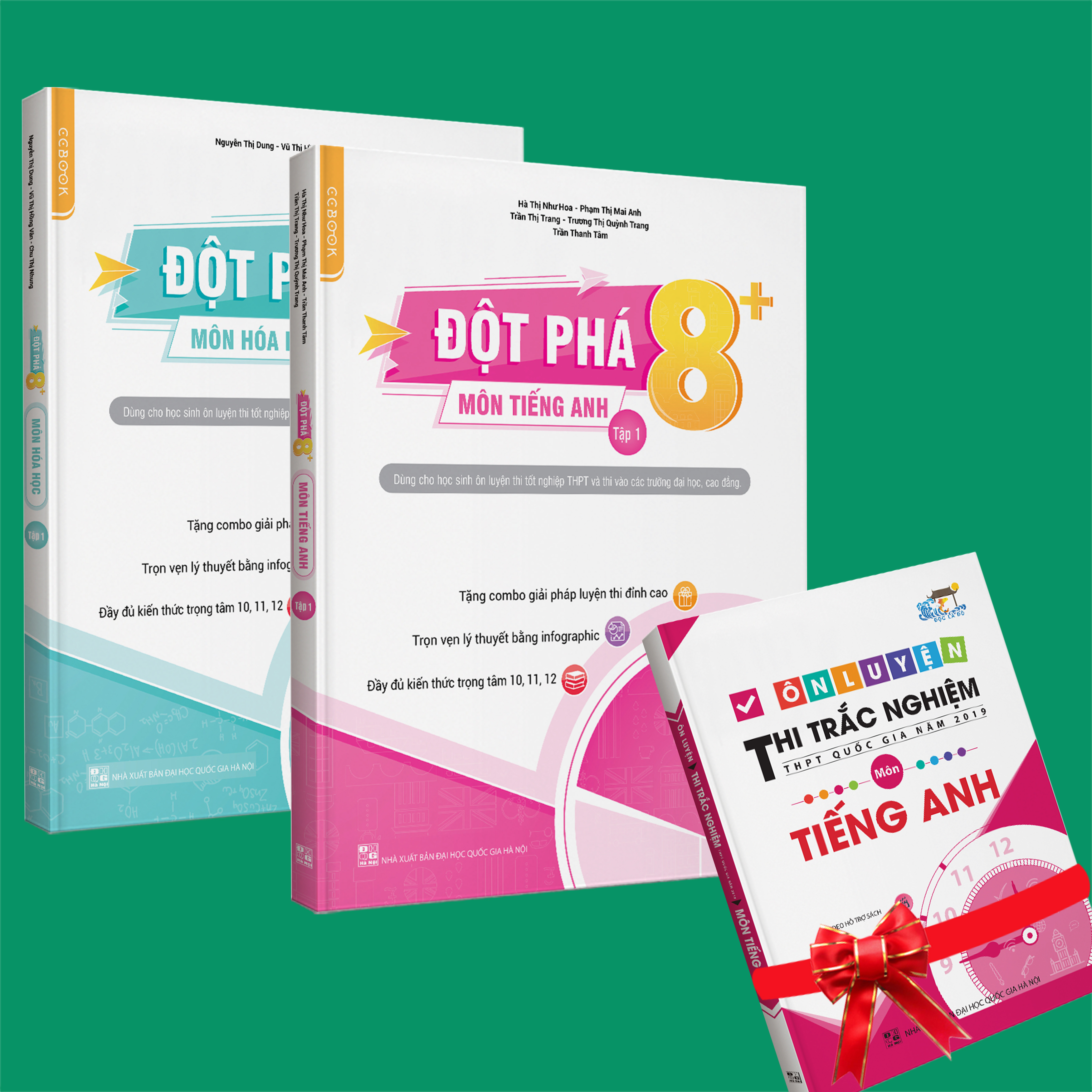 Sách - Combo Đột phá 8+(Phiên bản 2020) môn Tiếng anh tập 1 và Hóa học tập 1 (Tặng ngay 1 cuốn Ôn luyện thi TN THPTQG môn Tiếng anh)