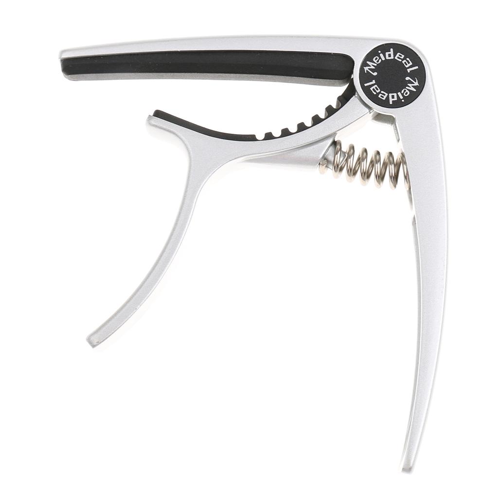 Bạc Guitar Thay Đổi Nhanh Đàn Ukulele Lò Xo Thép Capo Kẹp Nghe Nhạc Cụ