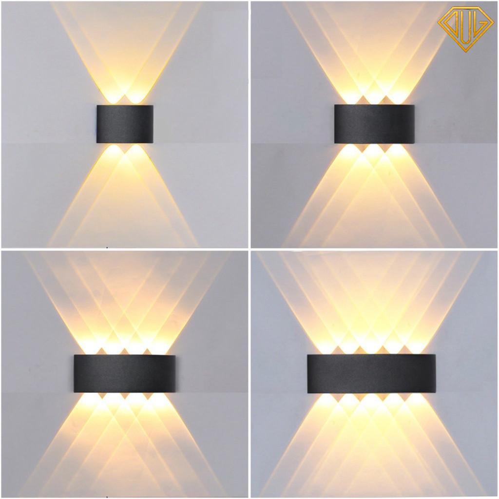 Đèn hắt tường 2 đầu 6 - 8 tia LOẠI SỊN nguồn chống nước CAO CẤP DVLL - Trắng