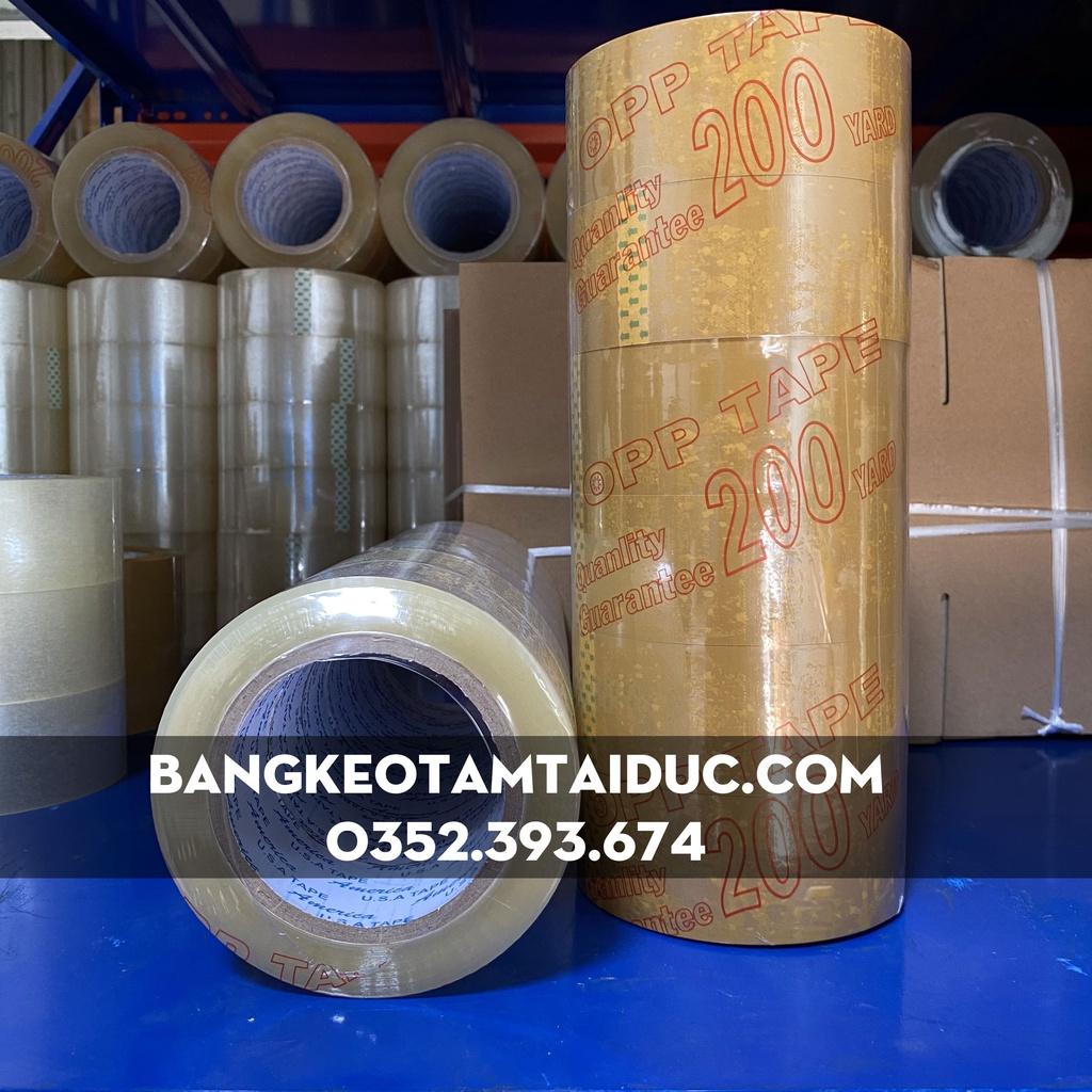 Băng Keo Trong, Đục 200 Yard 1 Cây 6 Cuộn Nặng 1.6Kg Đóng hàng
