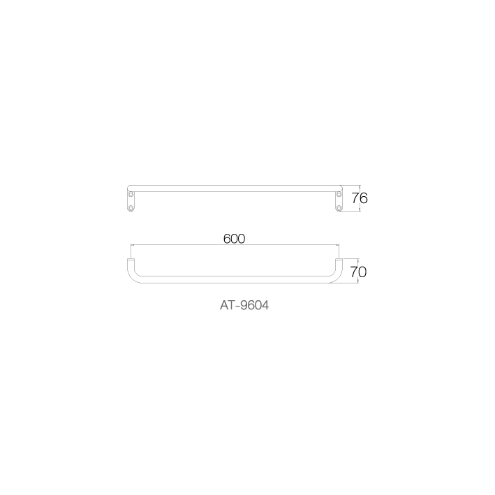 Thanh treo khăn 60cm - AT-9604 - INOX SUS 304