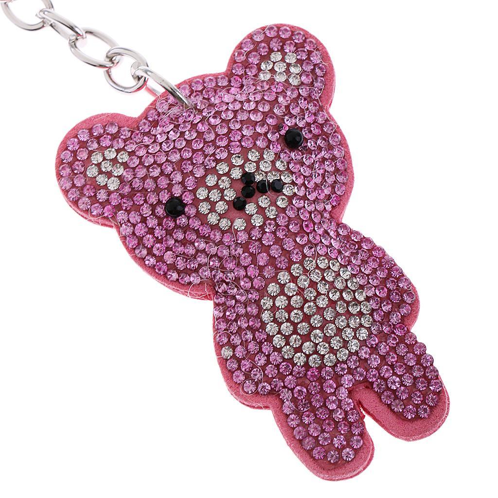 Crystal Rhinestone Charm Keychain Animal Keyring Car Key Chain Handbag Pendant