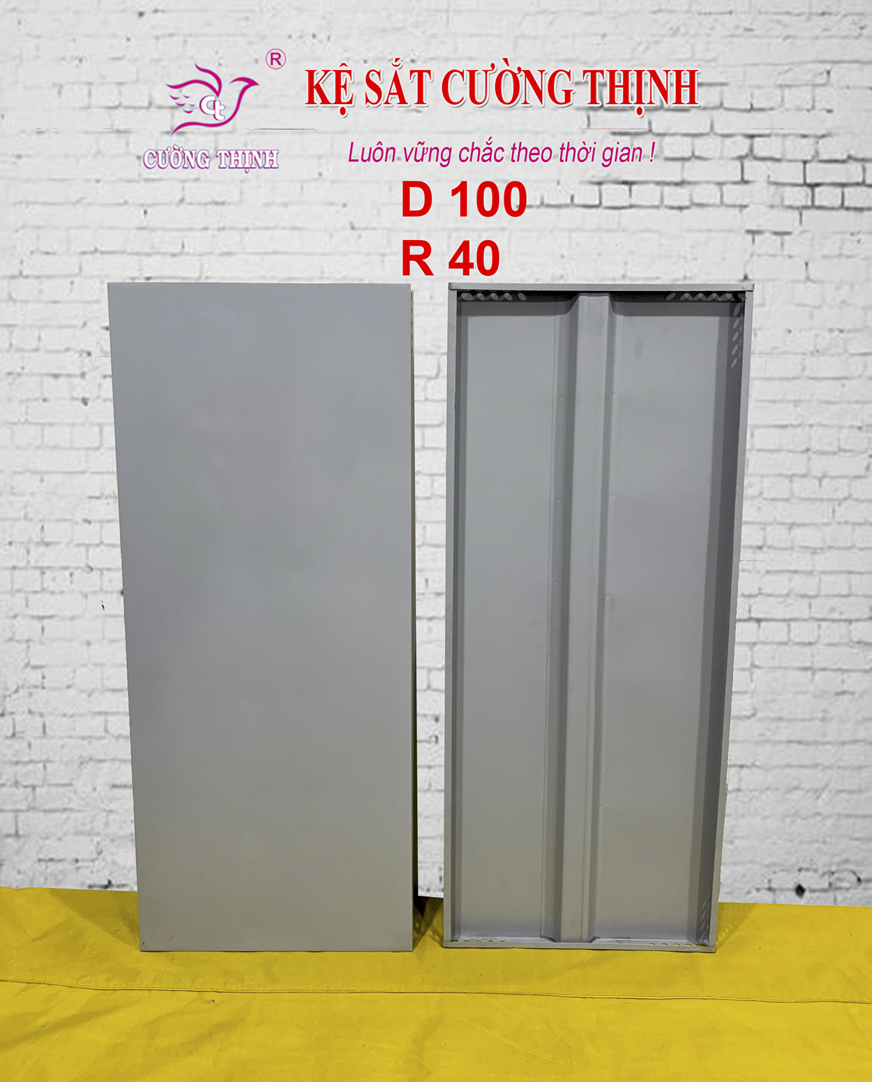 Kệ sắt Mini 3 Tầng | Cao 120cm x Dài 100cm x Rộng 40cm