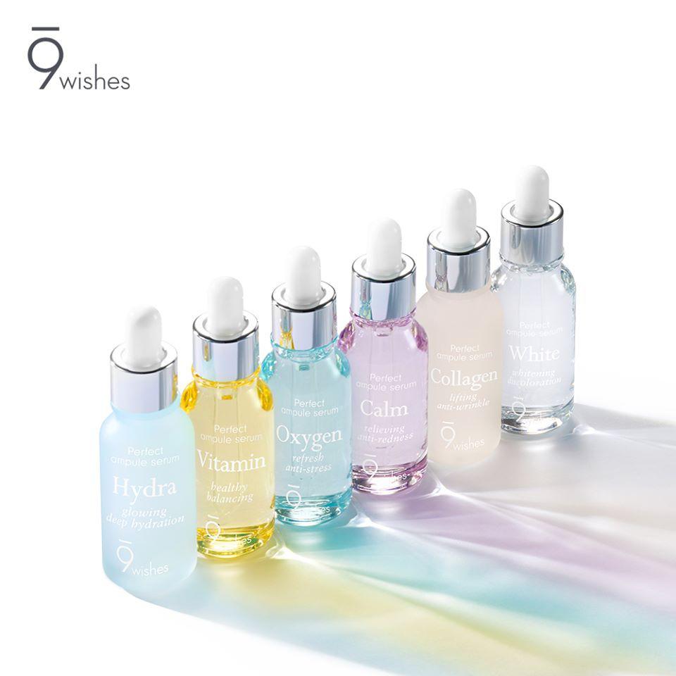 Tinh Chất Cô Đặc Giảm mụn, Làm Dịu Da 9 Wishes Calm Ampule Relieving Anti-Redness Serum 25ml