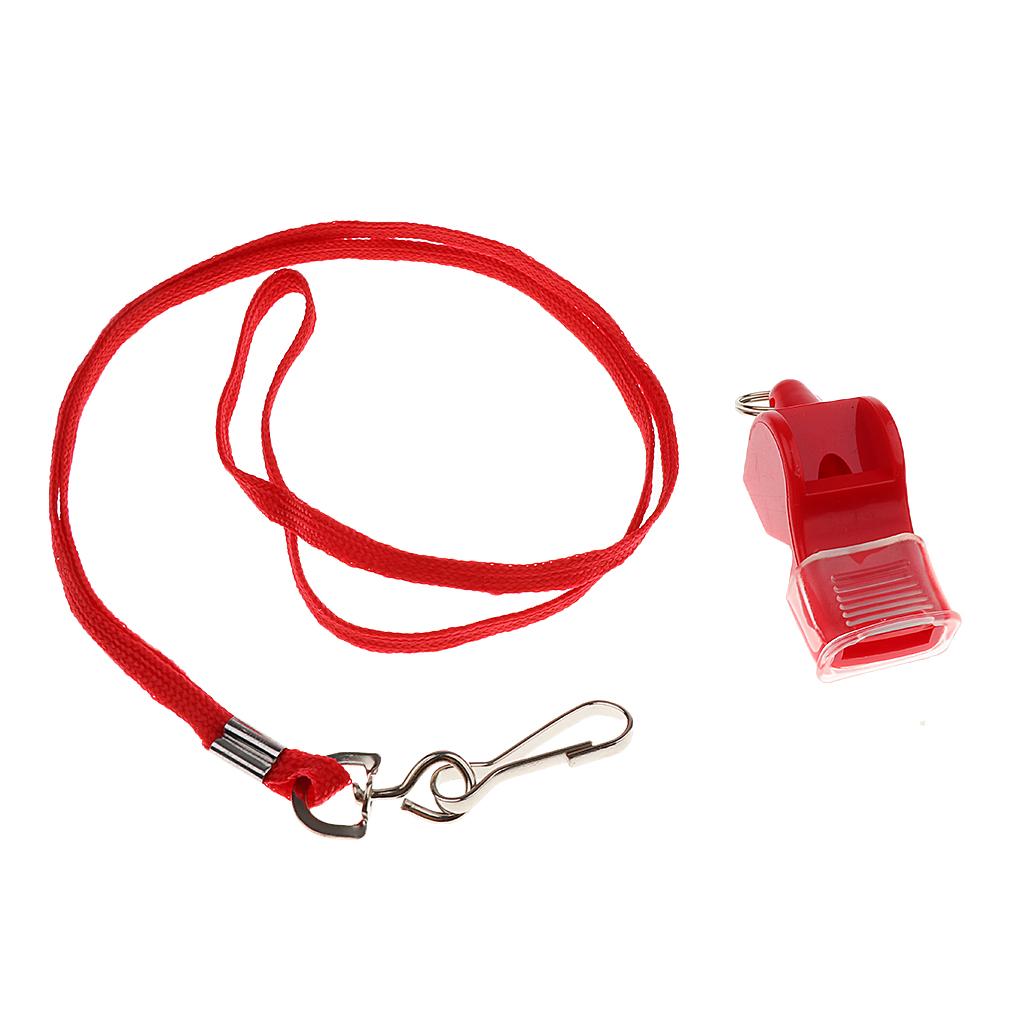 2xSoccer Referee Whistle Team Sports / Survival Camping Hiking Rescue Red