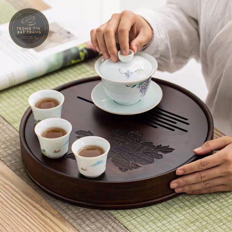 Khay Trà Tre Cao Cấp Tròn KT 19