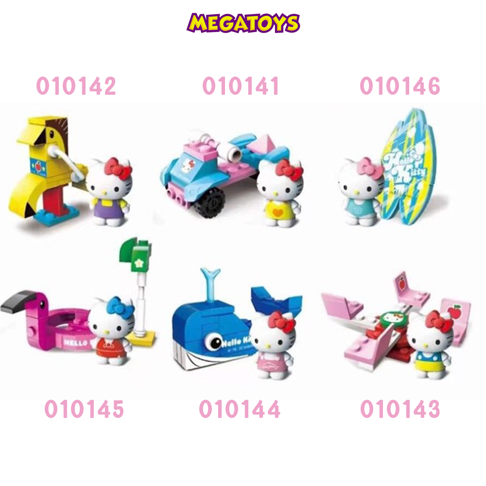 Bộ sưu tập trứng - Đồ chơi lắp ráp mô hình Hello Kitty màu hồng cho bé gái