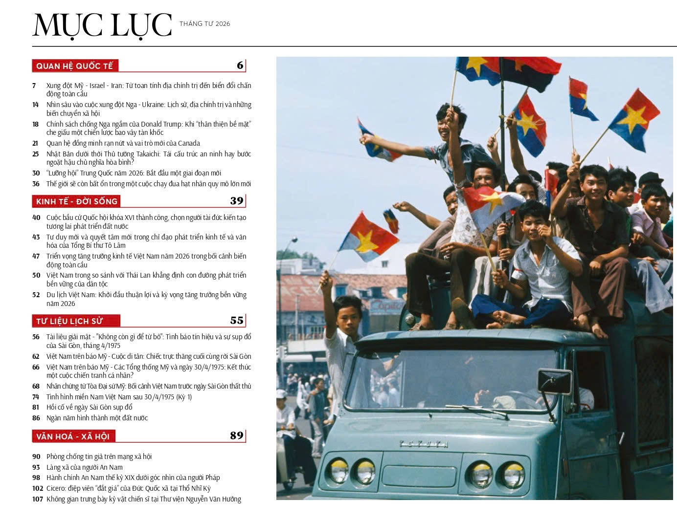 (Số 88) TẠP CHÍ PHƯƠNG ĐÔNG 04/2026 – Viện Nghiên cứu Phát triển Phương Đông