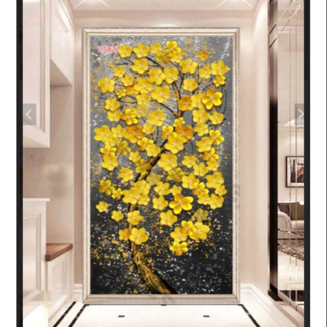 Tranh dán tường 3D hoa mai
