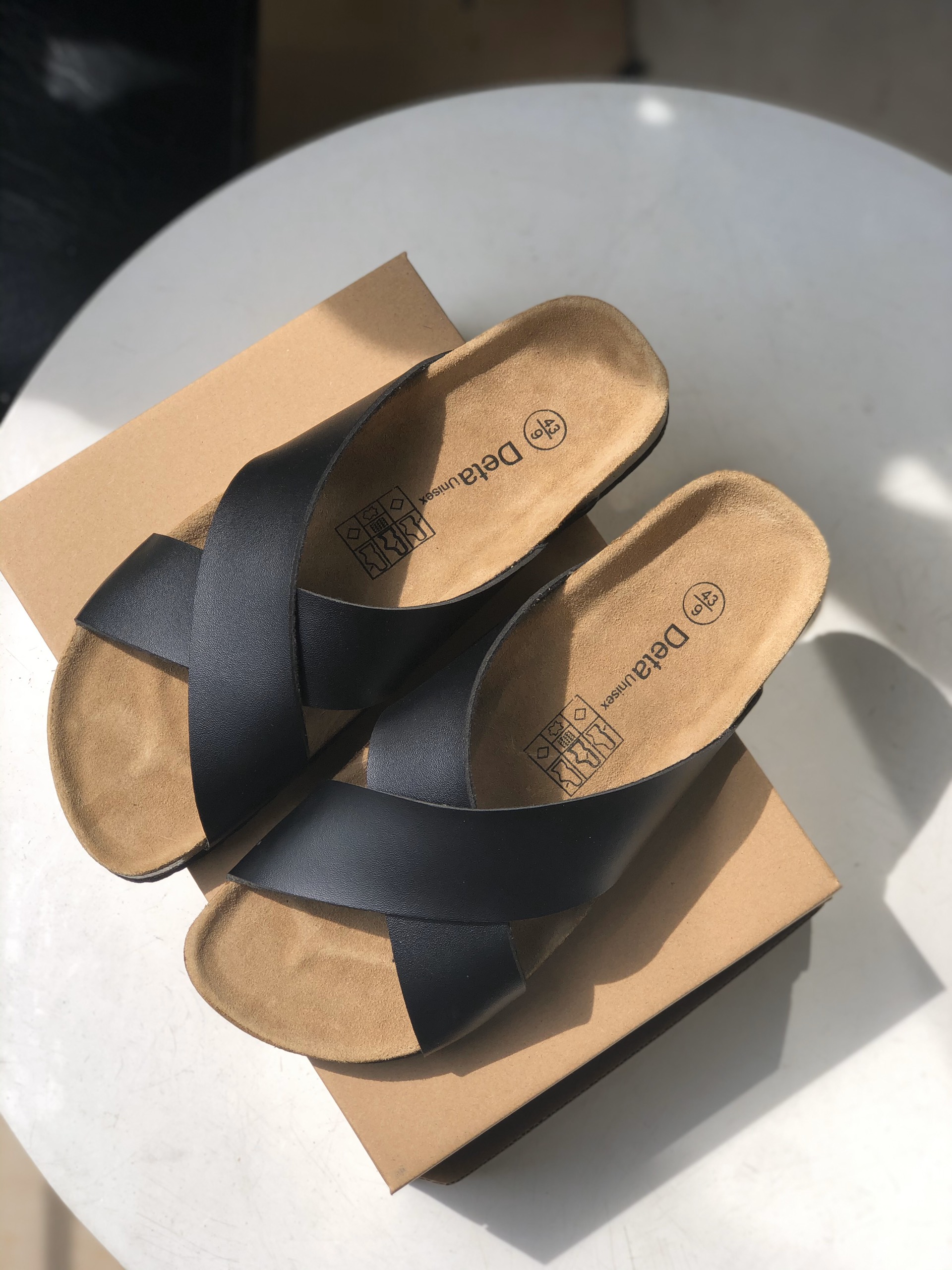 Dép đế trấu Unisex - Hai quai chéo thời trang