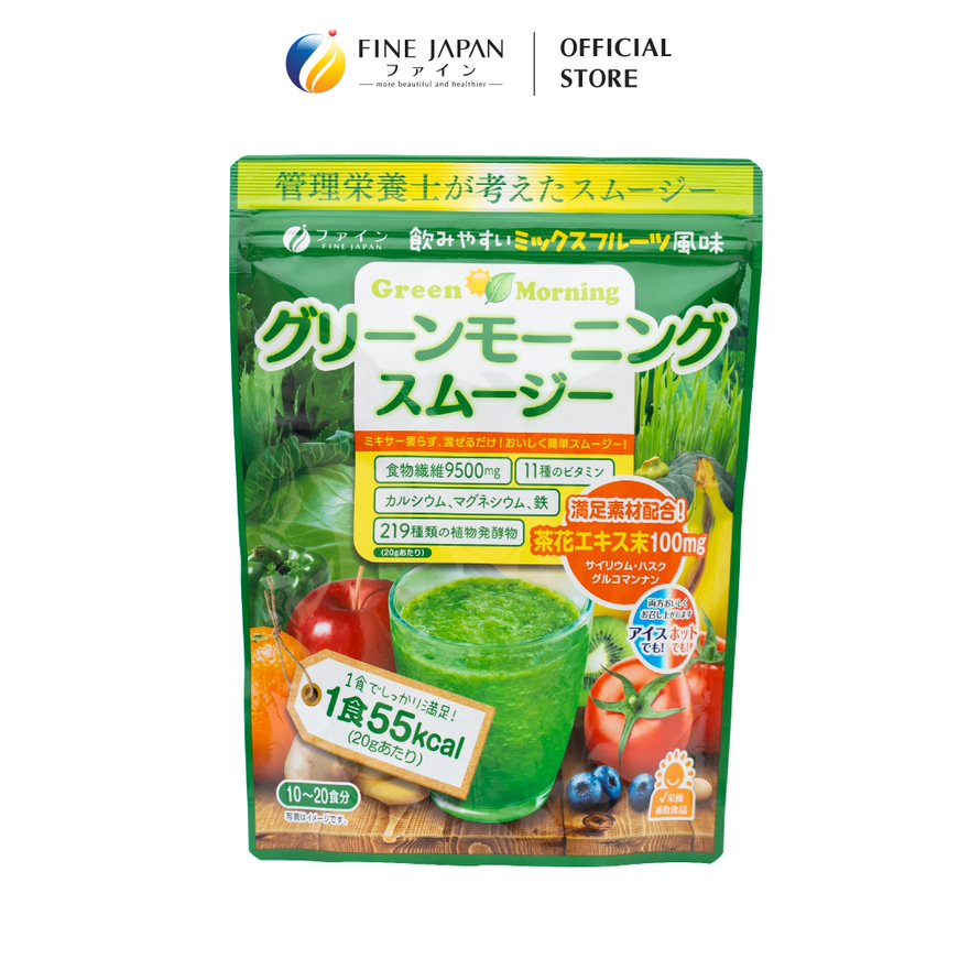 Bột Lúa Mạch Và Rau Củ Bổ Sung Chất Đẹp Da Fine Japan Green Morning Smoothie Gói 200g