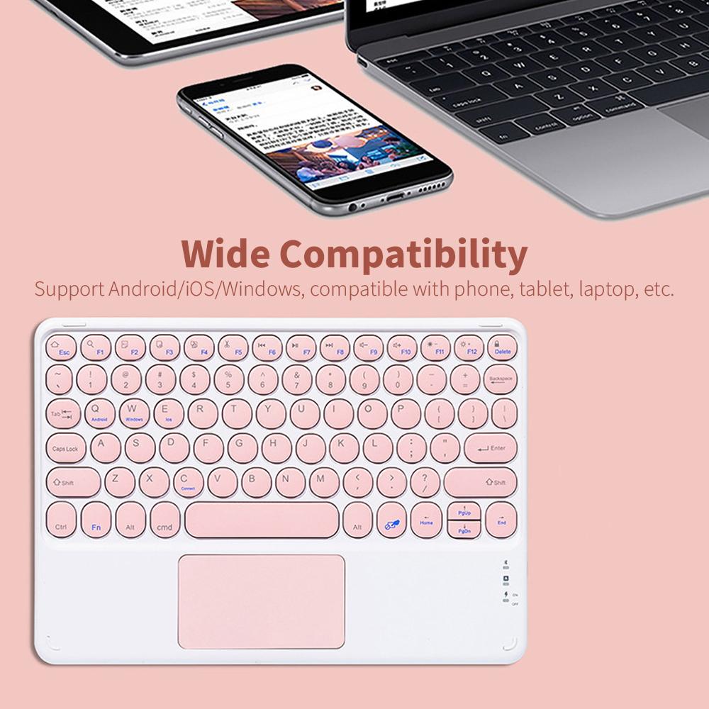 BT Keyboard Mouse Combo BT3.0 Wireless Rechargeable Keyboard Ergonomic Mouse Set Slim Design