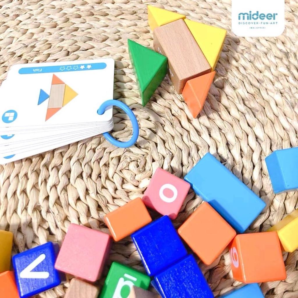 Đồ chơi gỗ thông minh Mideer Creative Building Blocks , Đồ chơi trí tuệ dành cho bé từ 1,2,3,4,5,6,7 tuổi