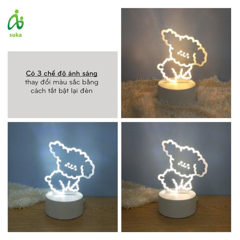 Đèn ngủ trang trí led Animal 3D, trang trí phòng, sự kiện, Quà tặng SK