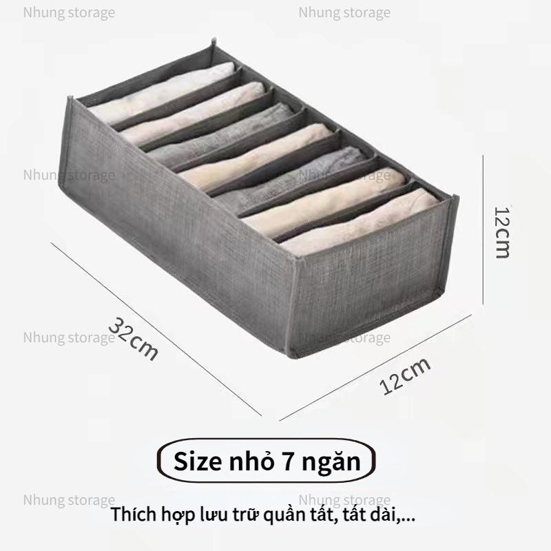 Hộp Vải Đựng Quần Áo Chia Ngăn Bằng Vải Đa Năng Tiện Lợi - Túi Vải Đựng Quần Jean Áo Len