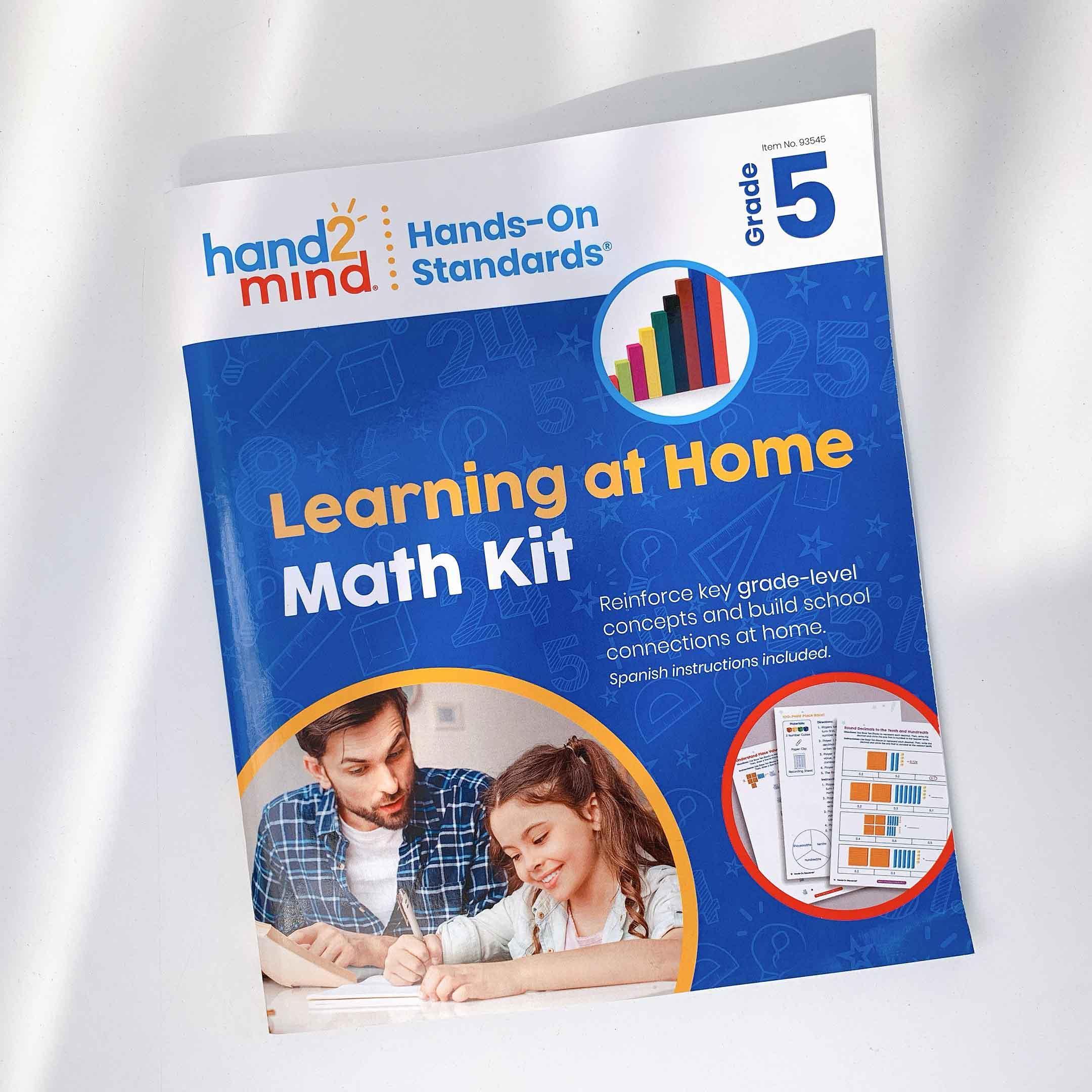 Hand2mind Bộ thực hành toán học Lớp 5 - Hands-On Standards Learning at Home Math Kit, Grade 5