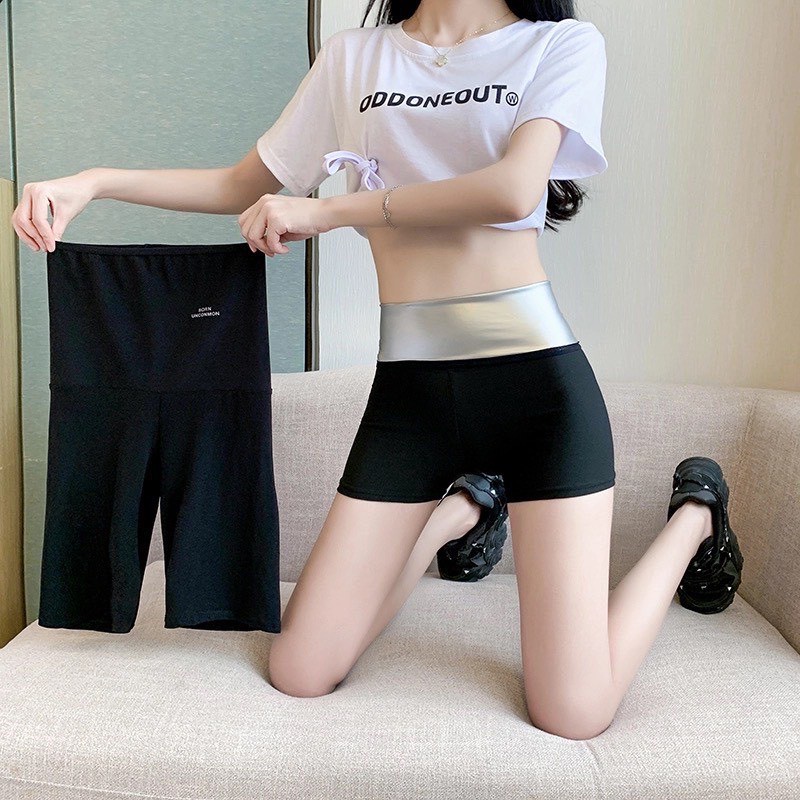 Quần Tan Mỡ Bụng Quần Đổ Mồ Hôi Giảm Mỡ Bụng Gen Nịt Định Hình Vòng Eo Tập Thể Thao Gym Yoga Giảm Cân Nữ
