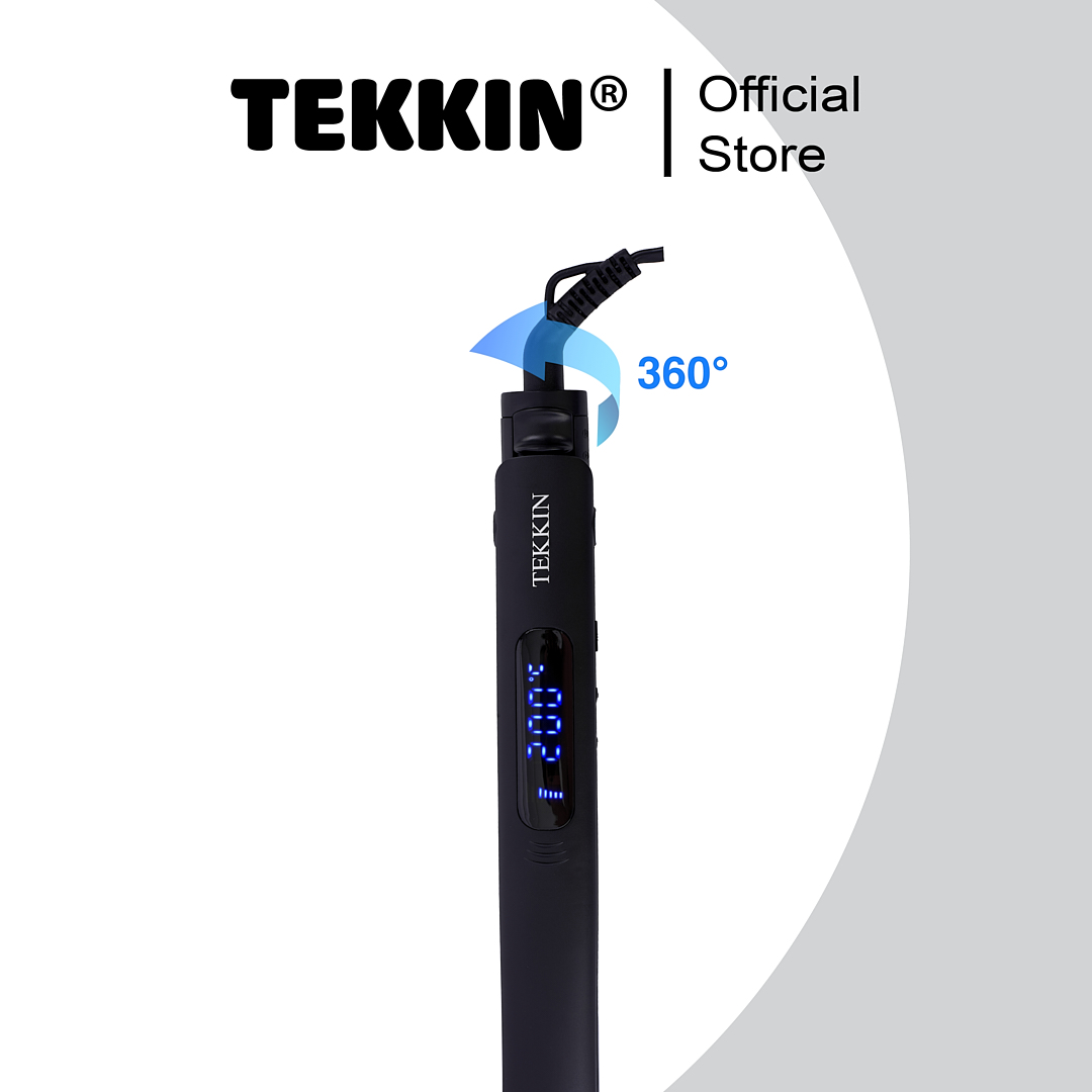 Máy Duỗi Tóc Uốn Tóc 8 Mức Nhiệt TEKKIN TI-615 Gốm Cao Cấp 3 IN 1 Uốn Duỗi Là Làm Tóc Xoăn Thanh Uốn Bằng Gốm Ceramic - Hàng chính hãng