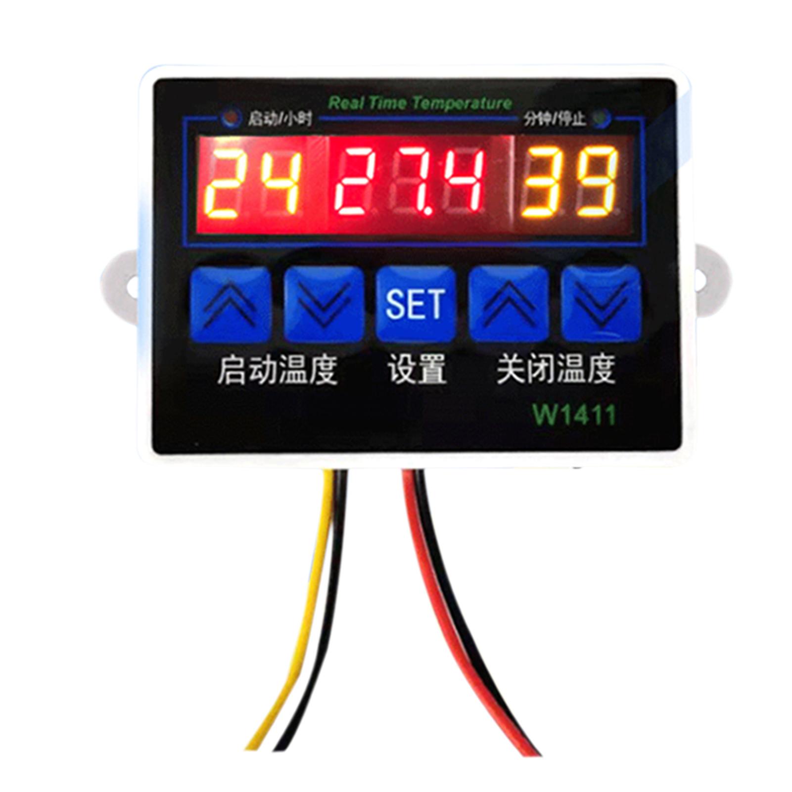 W1411 Intelligent Digital Temperature Controller NTC Sensor Temp Control Thermostat for Freezer Fridge Hatching