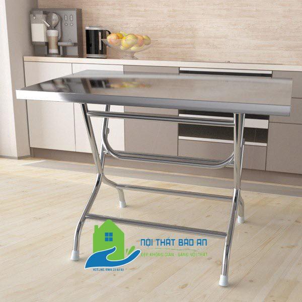 Bàn inox sus 201, vuông 70cm*120 cm - Nội Thất Bảo An