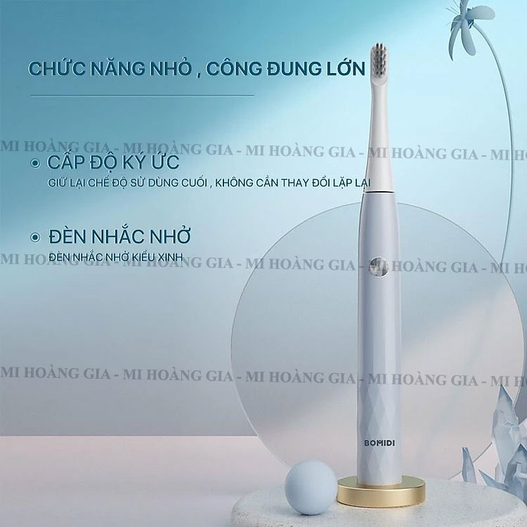 Bàn chải điện Xiaomi BOMIDI T501 - 3 chế độ Làm sạch ,Kháng nước IPX7 - Hàng nhập khẩu
