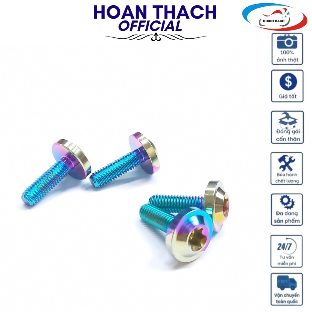 Ốc Gr5 Dù 6L20 Titan 7 Màu Dùng cho nhiều dòng xe  SP016450 (giá 1 con)