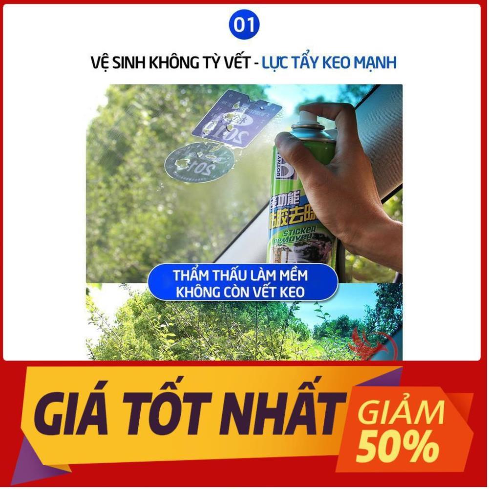 Bình dung dịch chai xịt tẩy keo dán băng dính đa năng Sticker Remover rửa sạch vết 3m decal nhựa đường