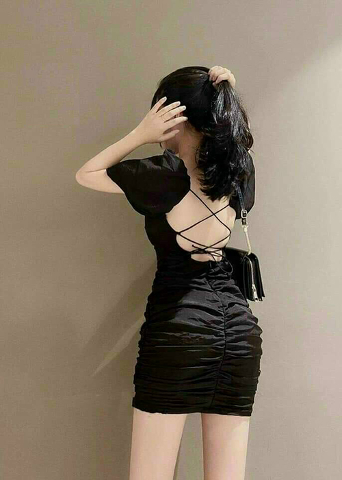 Đầm Ôm Body Hỡ Lưng Đan Dây Thời Trang