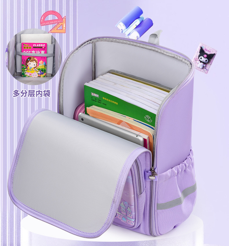 Ba lô học sinh tiểu học phong cách mới có hình dễ thương, bảo vệ cột sống cho các em học sinh tiểu học, ba lô nhẹ dung tích lớn, tiện dụng cho bé - HS1311