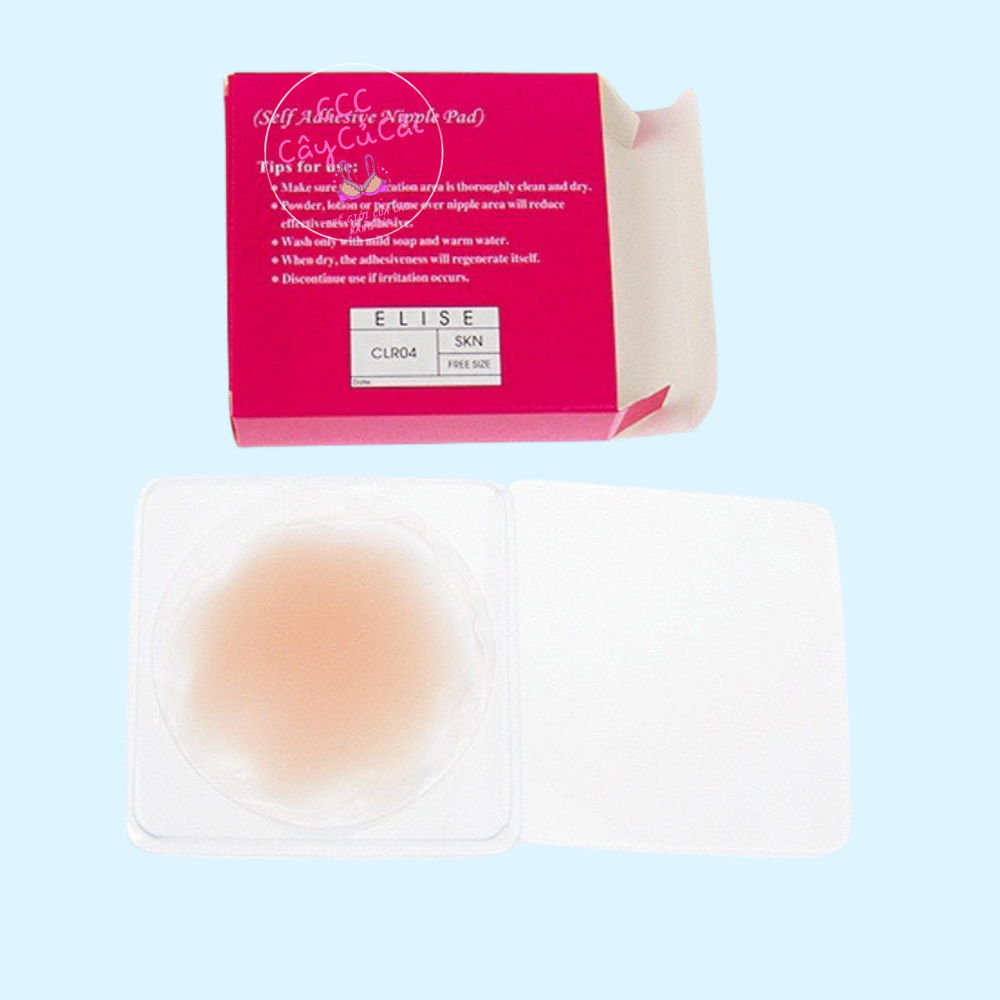 Cặp miếng dán đầu ti, miếng dán ngực silicon hình hoa mai hoặc hình tròn- CCC042