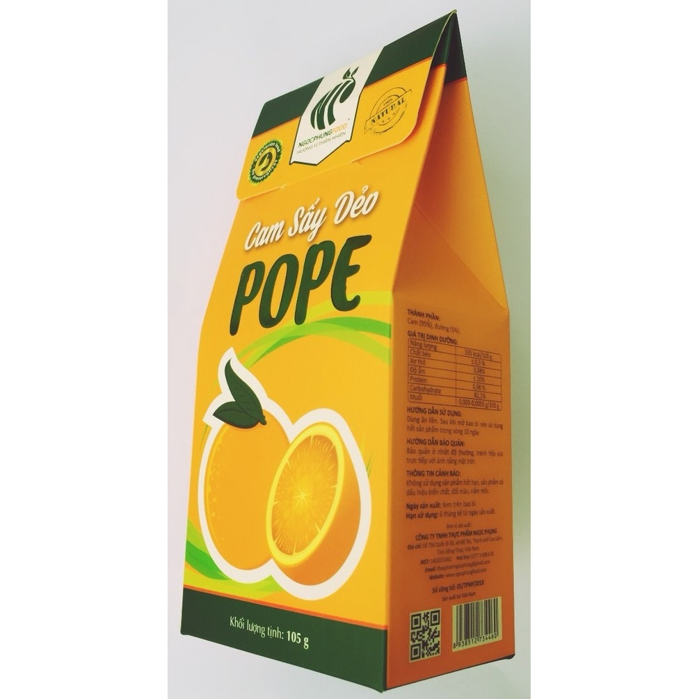 Cam sấy dẻo Dried Orange Pope - Ngọc Phụng Food 105g