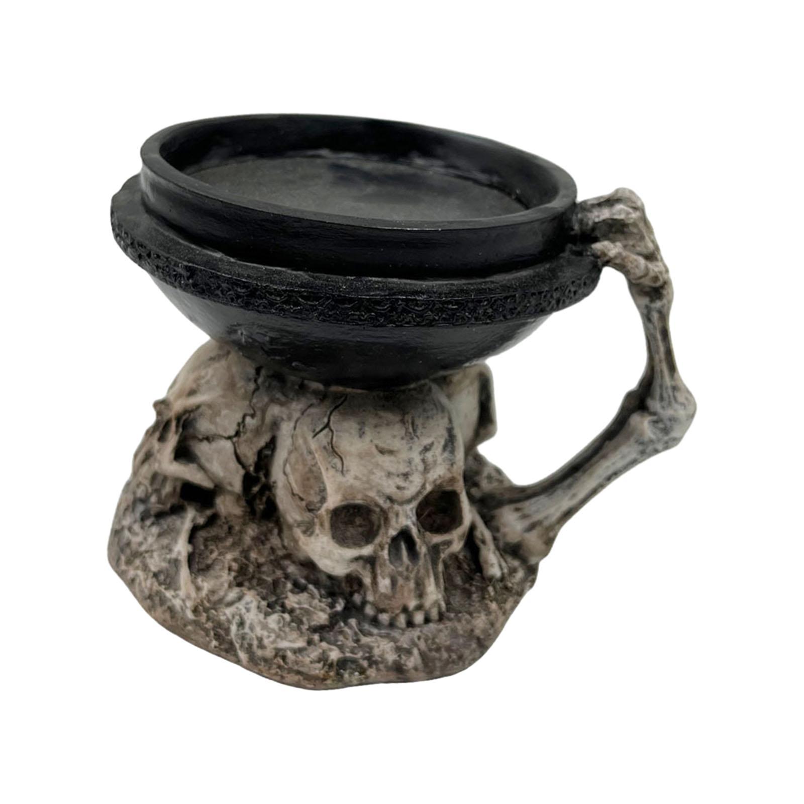 Halloween Skull Candle Holder for Festival Holiday Haunted House