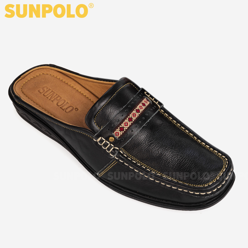 Dép Sabo Nam Da Bò SUNPOLO SUSB002