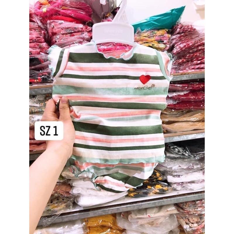 Đồ sơ sinh hotga, bộ thun, chất mát, đồ bộ sơ sinh bé gái hiệu hotga
