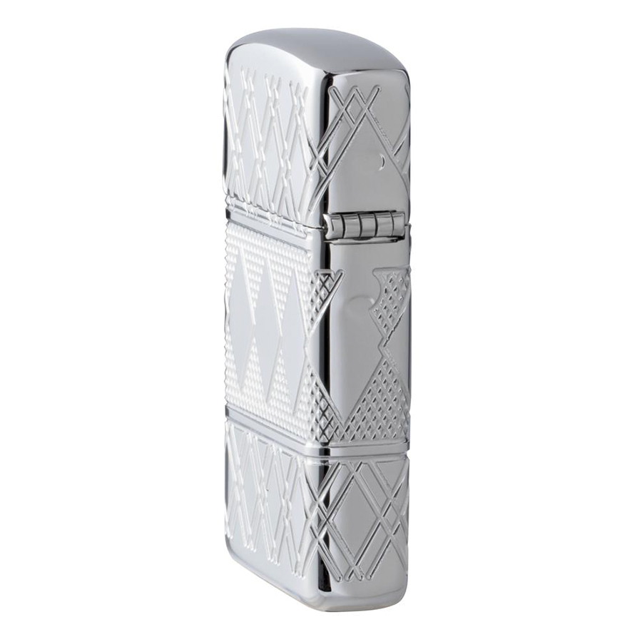 Bật Lửa Zippo 49052 – Zippo Slim Armor Diamond Pattern Design High Polish Chrome