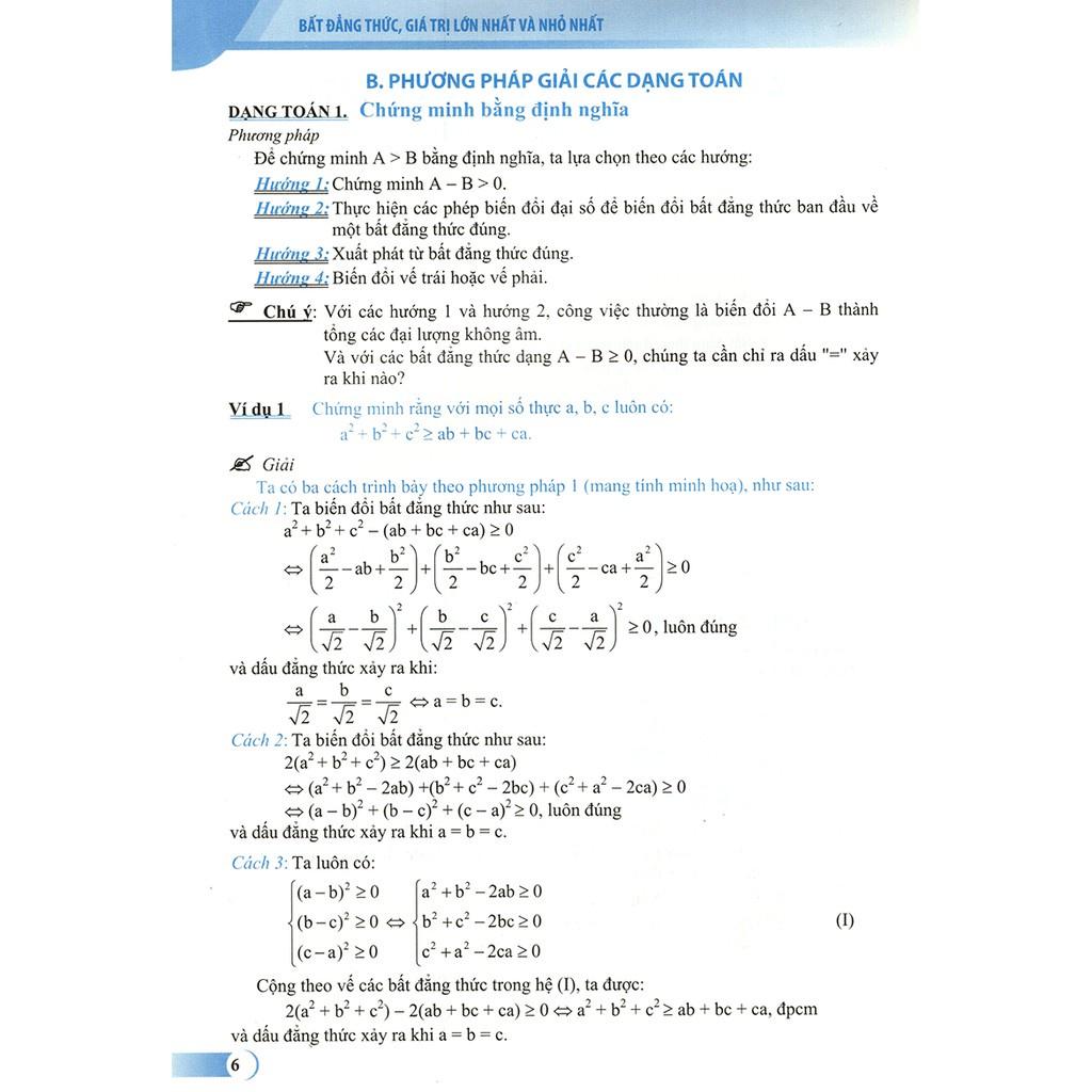 Phương Pháp Giải Các Dạng Toán THPT - Bất Đẳng Thức, Giá Trị Lớn Nhất Và Nhỏ Nhất - Bản Quyền