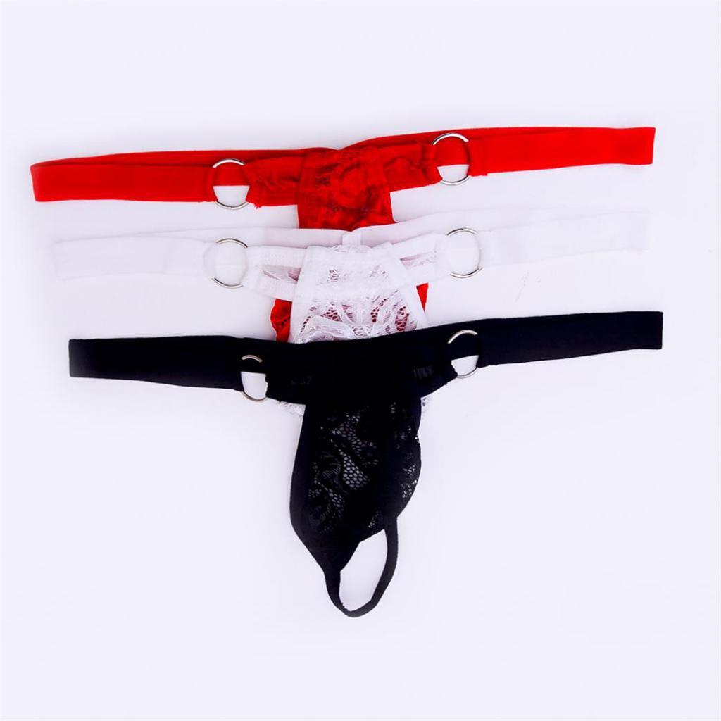 2-3pack Men's 1-Pack Sexy lace Underwear G-string Thong T-back Briefs Shorts