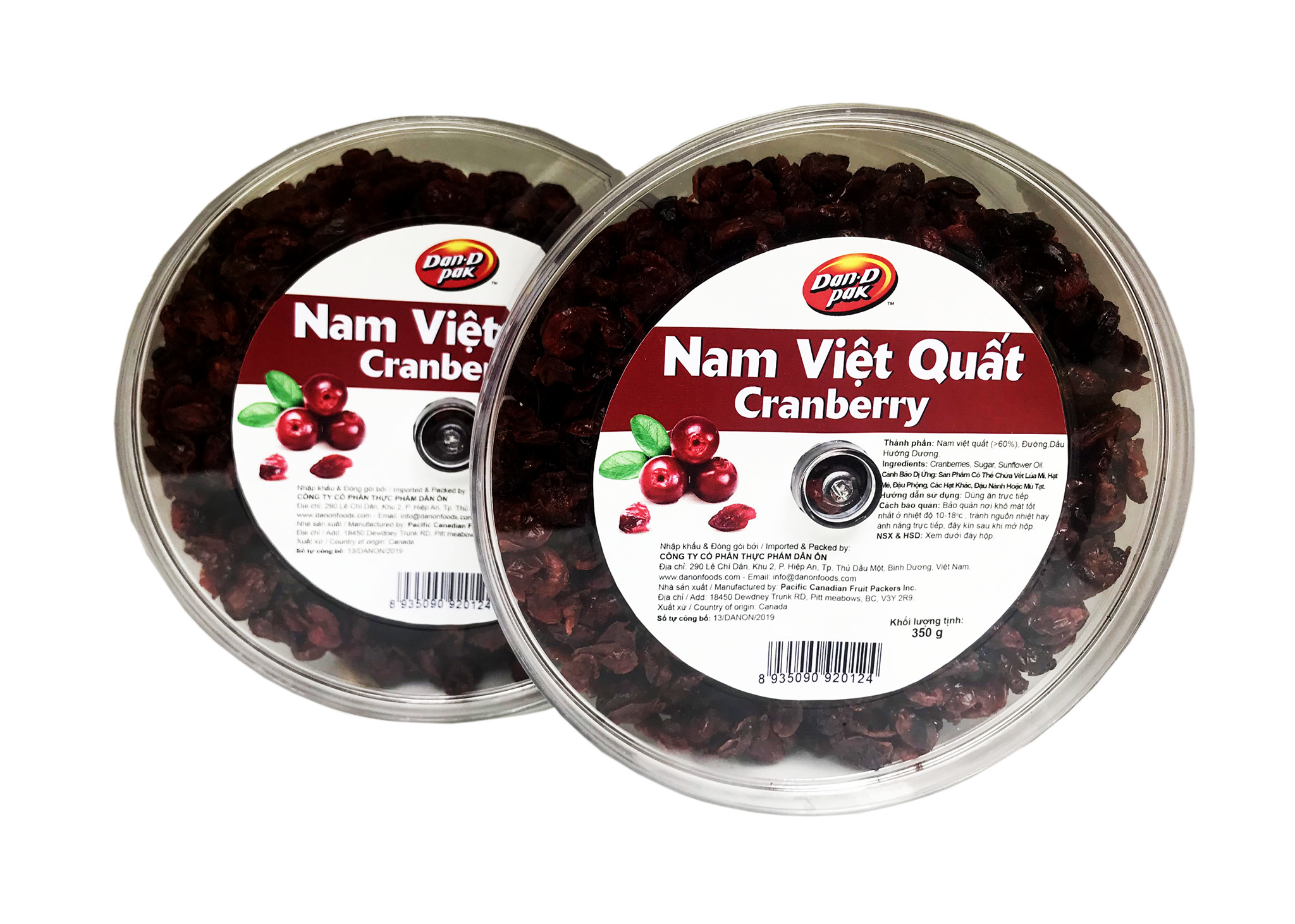 COMBO 2 Hộp Nam Việt Quất khô – Cranberry 350gr dan.d.pak,,không chất bảo quản,giải độc tố trong cơ thể,làm đẹp da,là liều thuốc hữu hiệu để hạn chế nguy cơ bị ung thư, đột quỵ, nhiễm virus, bệnh tim mạch