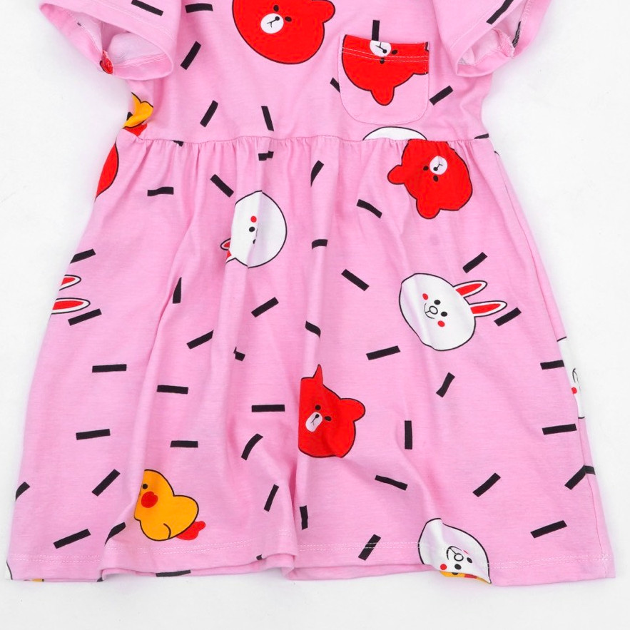 Váy cộc tay cotton bé gái 9m-5 tuổi