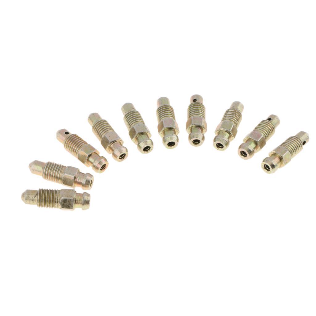 3-10pack 10 Pieces Car Front and Rear 26mm Brake Bleeder Screws M8*1mm