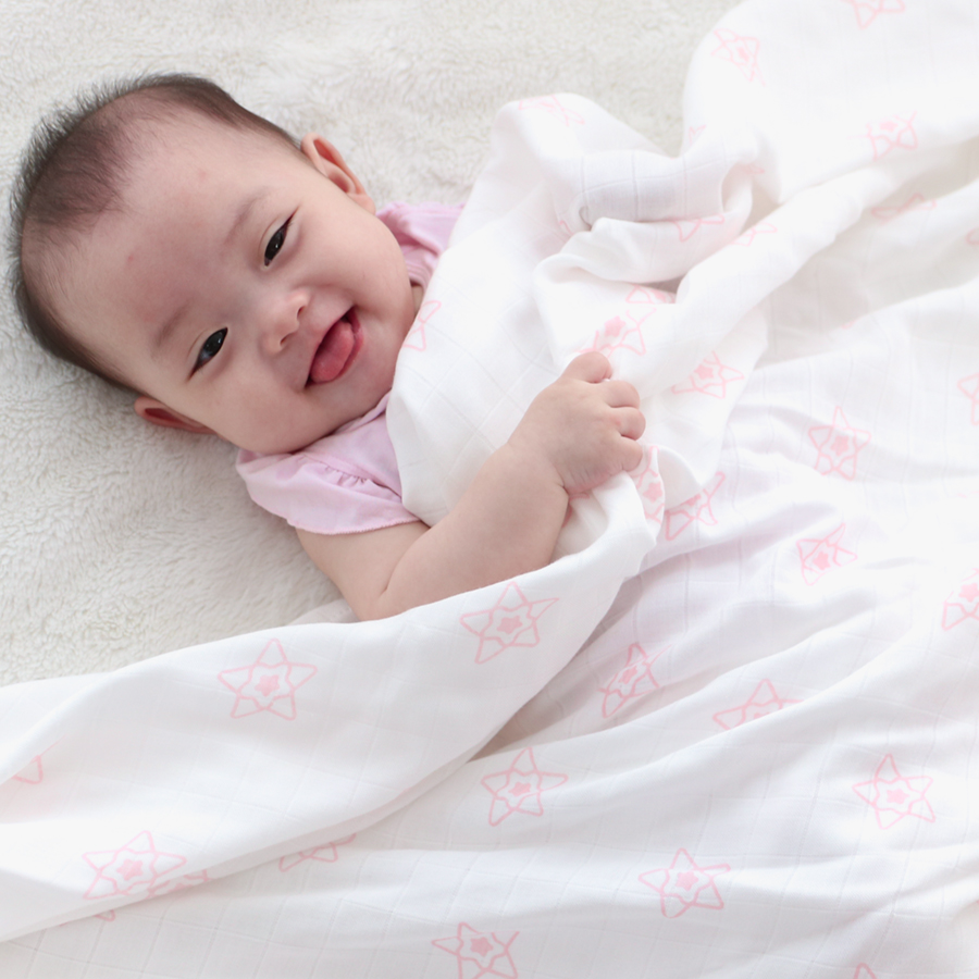 Khăn quấn sợi tre cho bé sơ sinh hình ngôi sao Yori