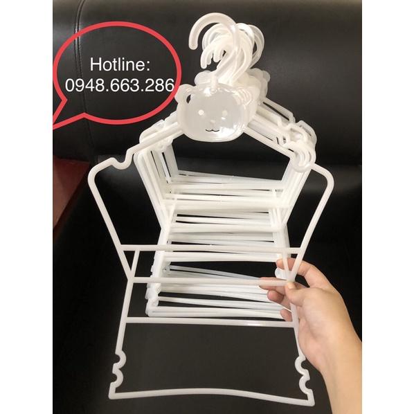 Móc treo quần áo trẻ em-móc bộ trẻ em--móc bộ trẻ em size 1-3 tuổi và 4-7 tuổi-đầu móc xoay 360 độ