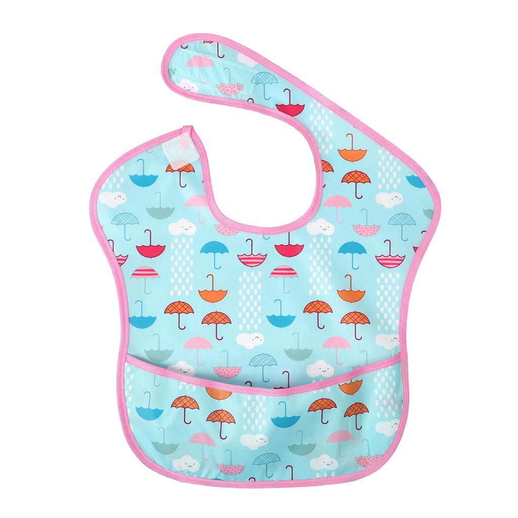 2-3pack Drooling Teething Waterproof Feeding Bib for Baby Toddlers Umbrella