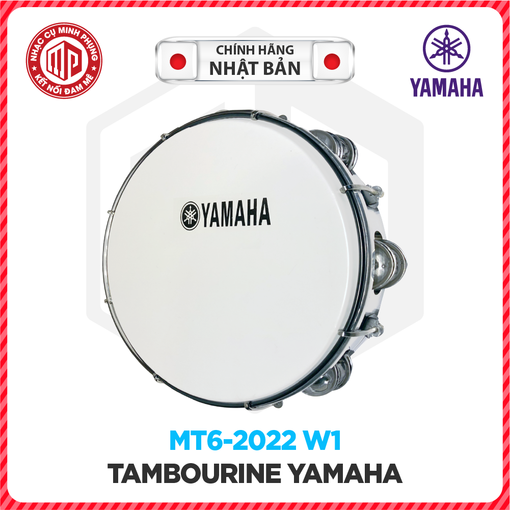 Combo Trống lắc tay/ Lục lạc gõ bo/ Tambourine + Bao đựng/ Túi đựng - Model Yamaha MT6 - Nhiều màu lựa chọn - Hàng chính hãng