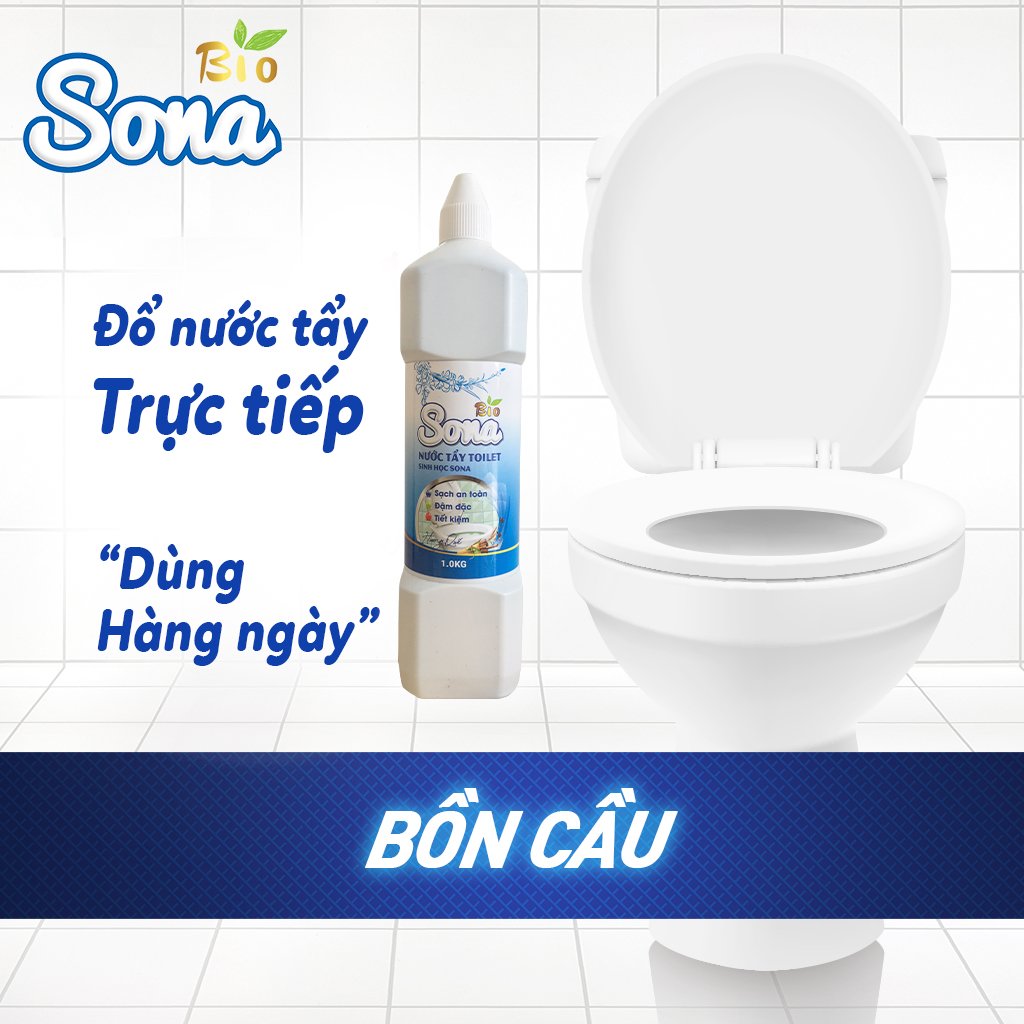 Nước Tẩy bồn cầu toilet sinh học SONA 1kg hương quế