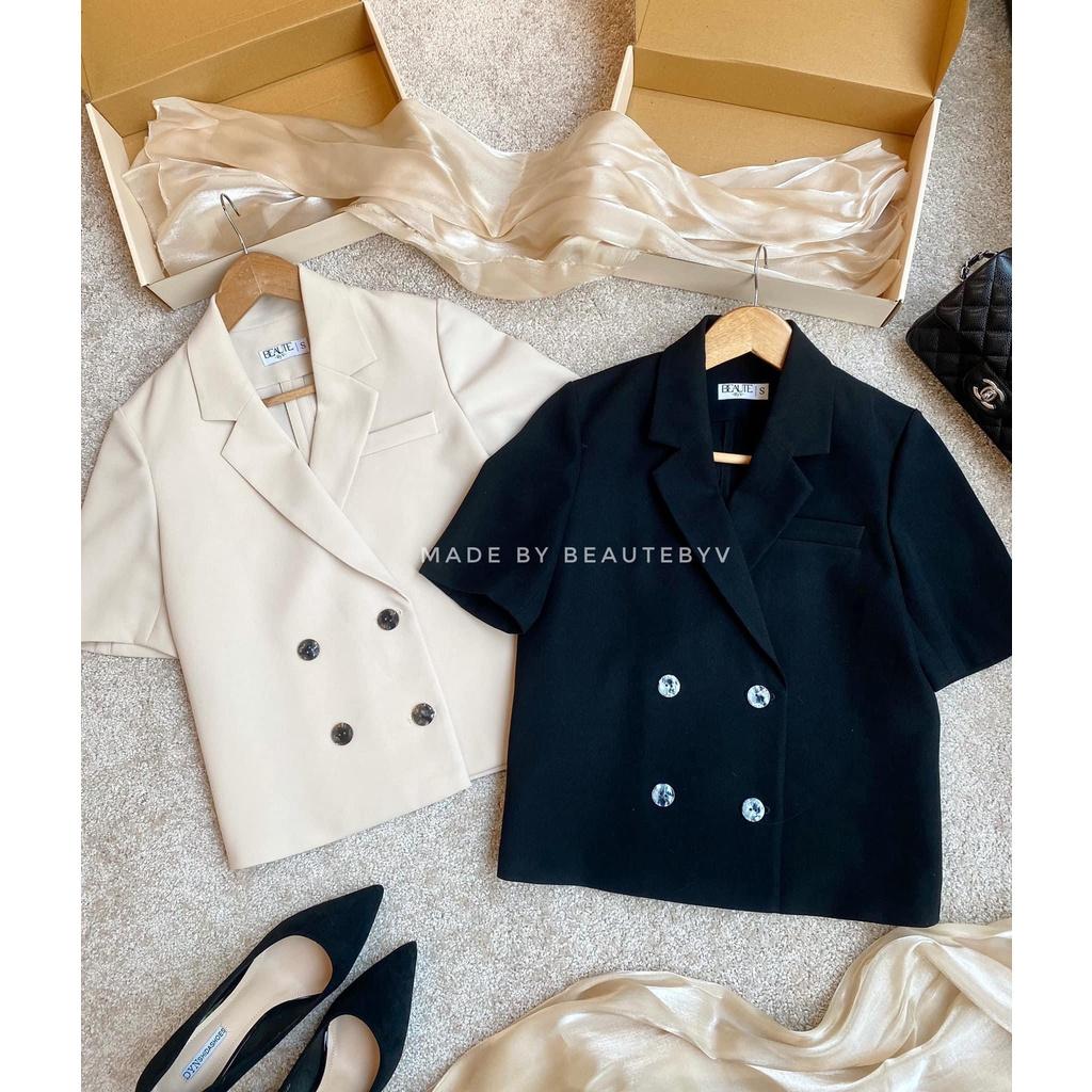 ÁO BLAZER 4 KHUY CỘC TAY CHO NỮ