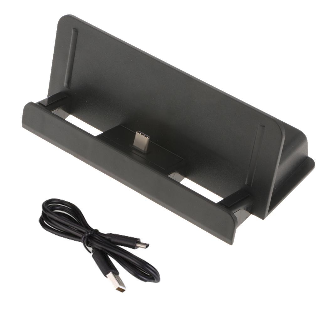 2Piece Charger Cradle Dock Stand Mount USB Type C For Nintendo Switch Game