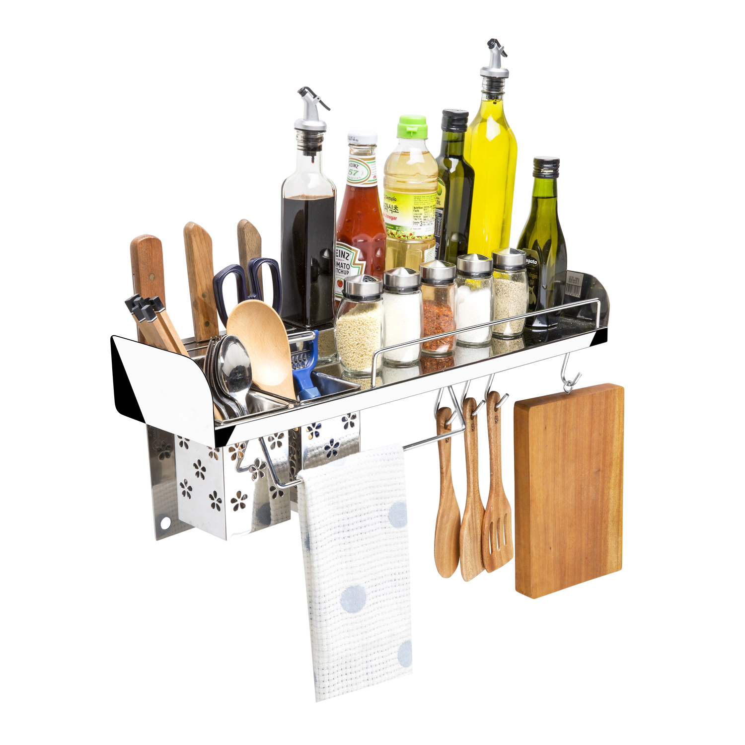 Kệ gia vị 1 tầng inox 304 TOVASHU 2 kích thước KH15, KH16